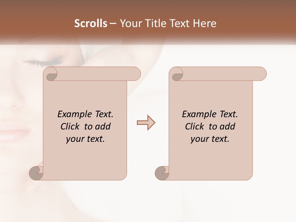 A Woman Getting A Facial Massage With A Towel On Her Head PowerPoint Template