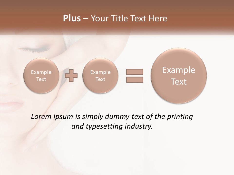 A Woman Getting A Facial Massage With A Towel On Her Head PowerPoint Template