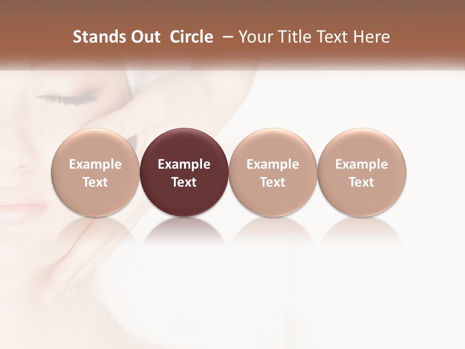 A Woman Getting A Facial Massage With A Towel On Her Head PowerPoint Template