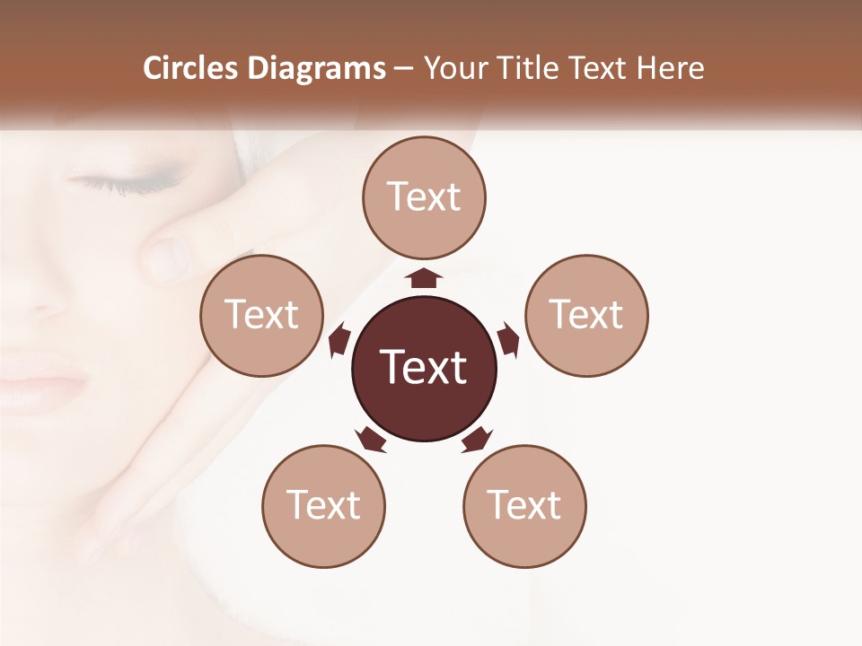 A Woman Getting A Facial Massage With A Towel On Her Head PowerPoint Template