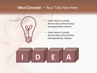 A Woman Getting A Facial Massage With A Towel On Her Head PowerPoint Template