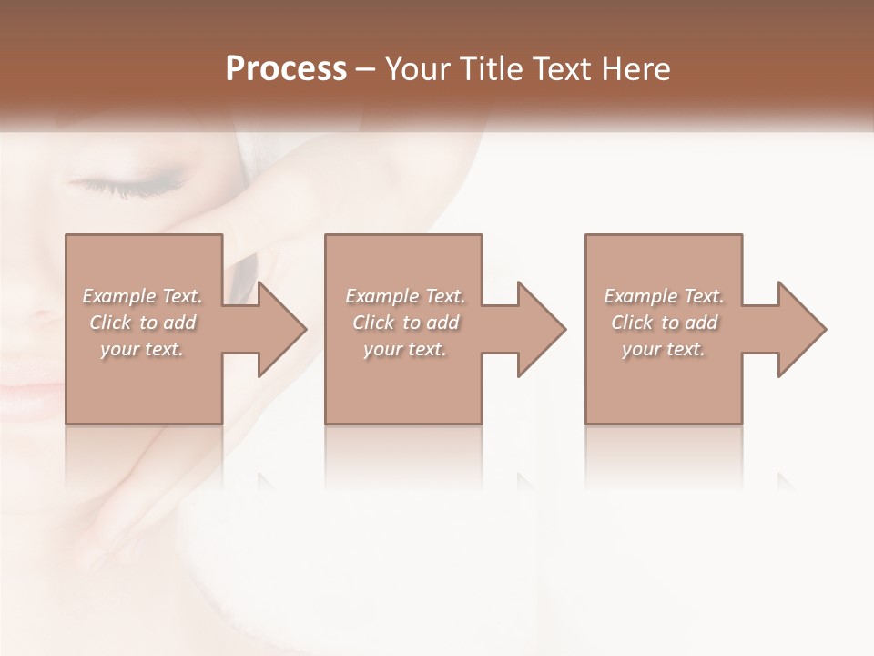 A Woman Getting A Facial Massage With A Towel On Her Head PowerPoint Template