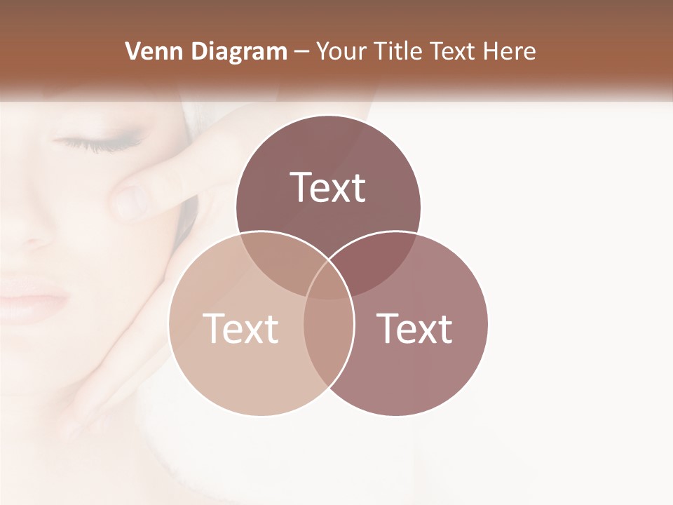 A Woman Getting A Facial Massage With A Towel On Her Head PowerPoint Template