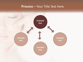 A Woman Getting A Facial Massage With A Towel On Her Head PowerPoint Template