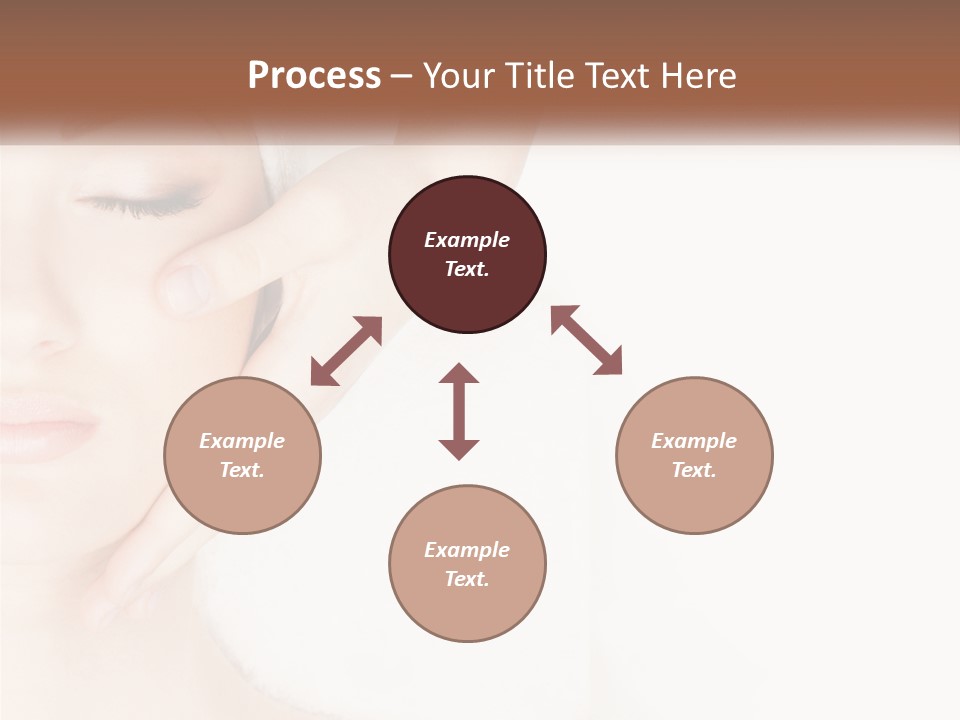 A Woman Getting A Facial Massage With A Towel On Her Head PowerPoint Template