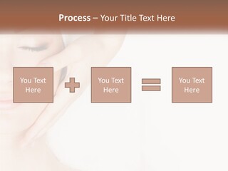 A Woman Getting A Facial Massage With A Towel On Her Head PowerPoint Template