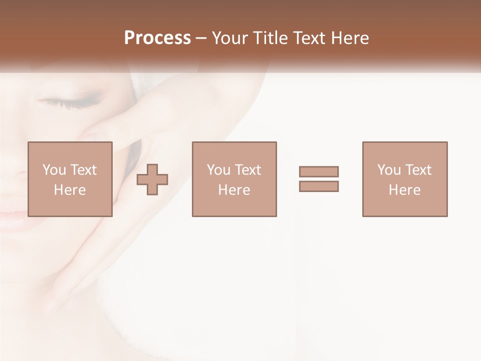 A Woman Getting A Facial Massage With A Towel On Her Head PowerPoint Template