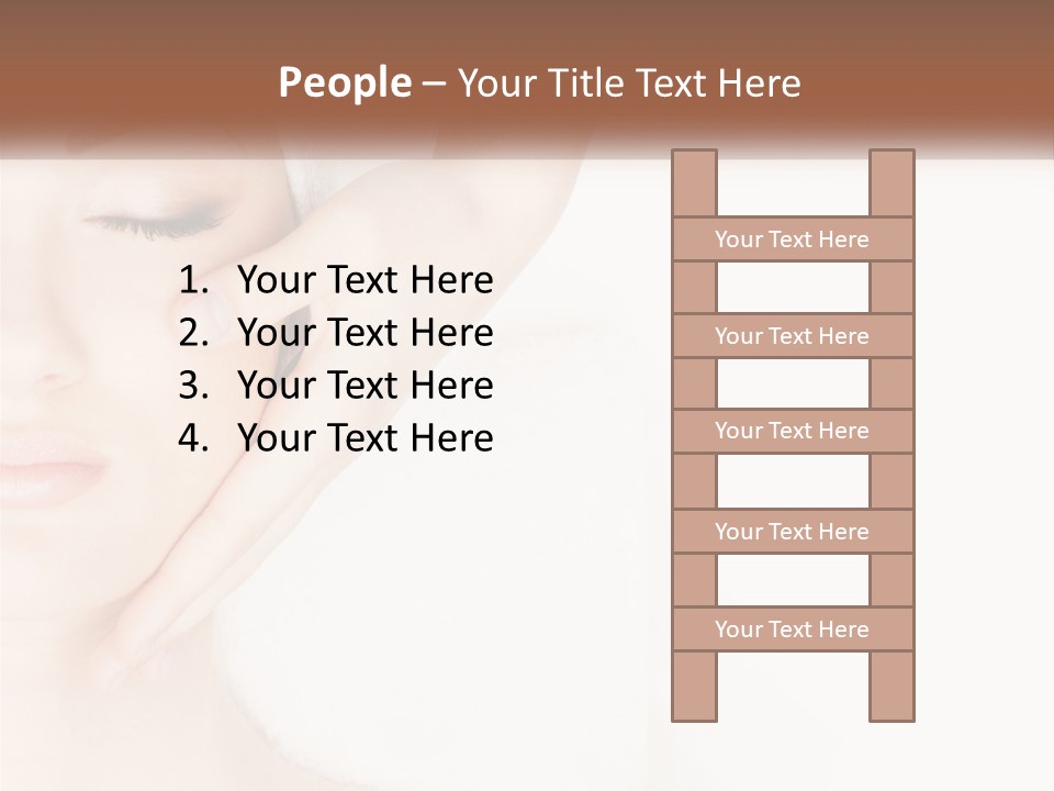 A Woman Getting A Facial Massage With A Towel On Her Head PowerPoint Template