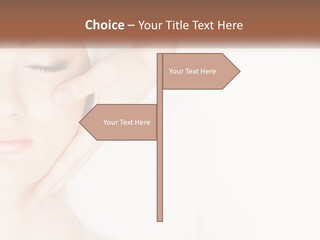 A Woman Getting A Facial Massage With A Towel On Her Head PowerPoint Template