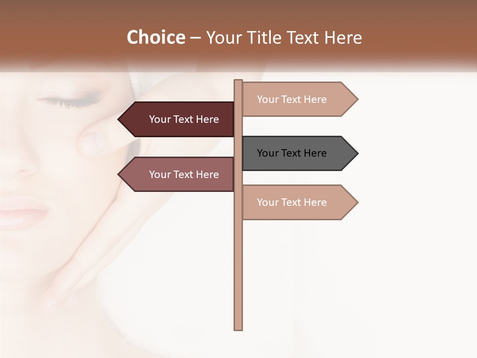 A Woman Getting A Facial Massage With A Towel On Her Head PowerPoint Template