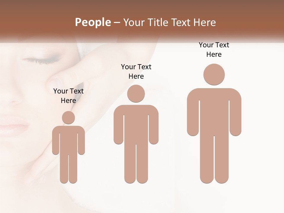 A Woman Getting A Facial Massage With A Towel On Her Head PowerPoint Template