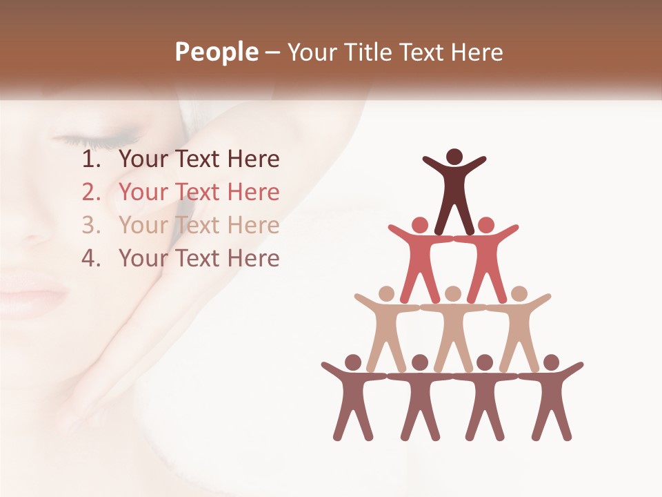 A Woman Getting A Facial Massage With A Towel On Her Head PowerPoint Template