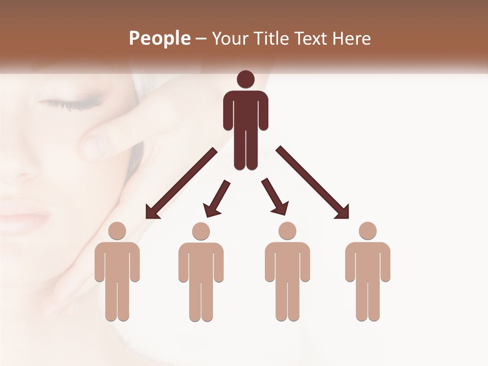 A Woman Getting A Facial Massage With A Towel On Her Head PowerPoint Template