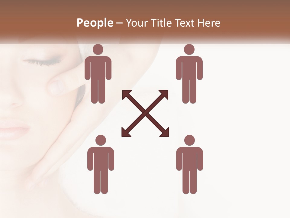 A Woman Getting A Facial Massage With A Towel On Her Head PowerPoint Template