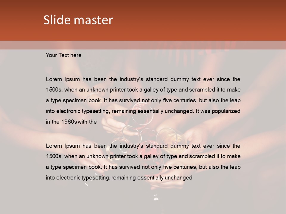 A Group Of People Holding Wine Glasses In Their Hands PowerPoint Template