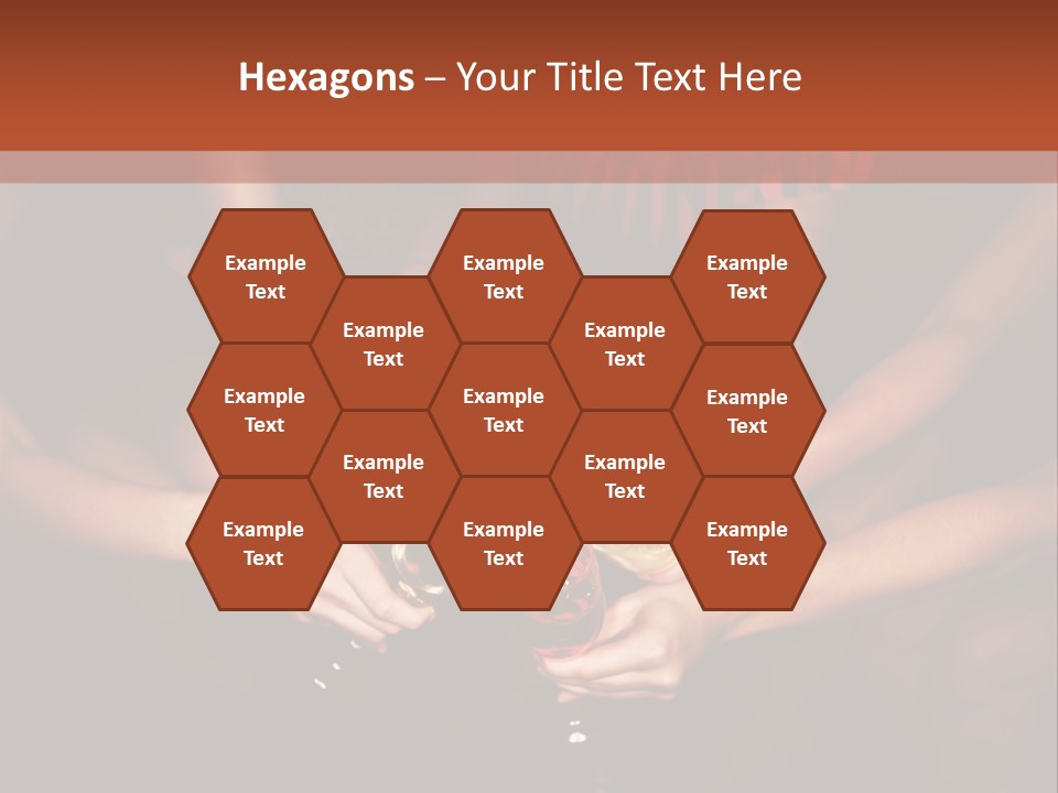 A Group Of People Holding Wine Glasses In Their Hands PowerPoint Template