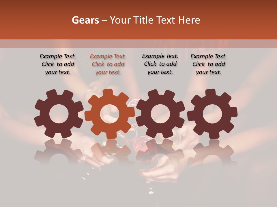 A Group Of People Holding Wine Glasses In Their Hands PowerPoint Template