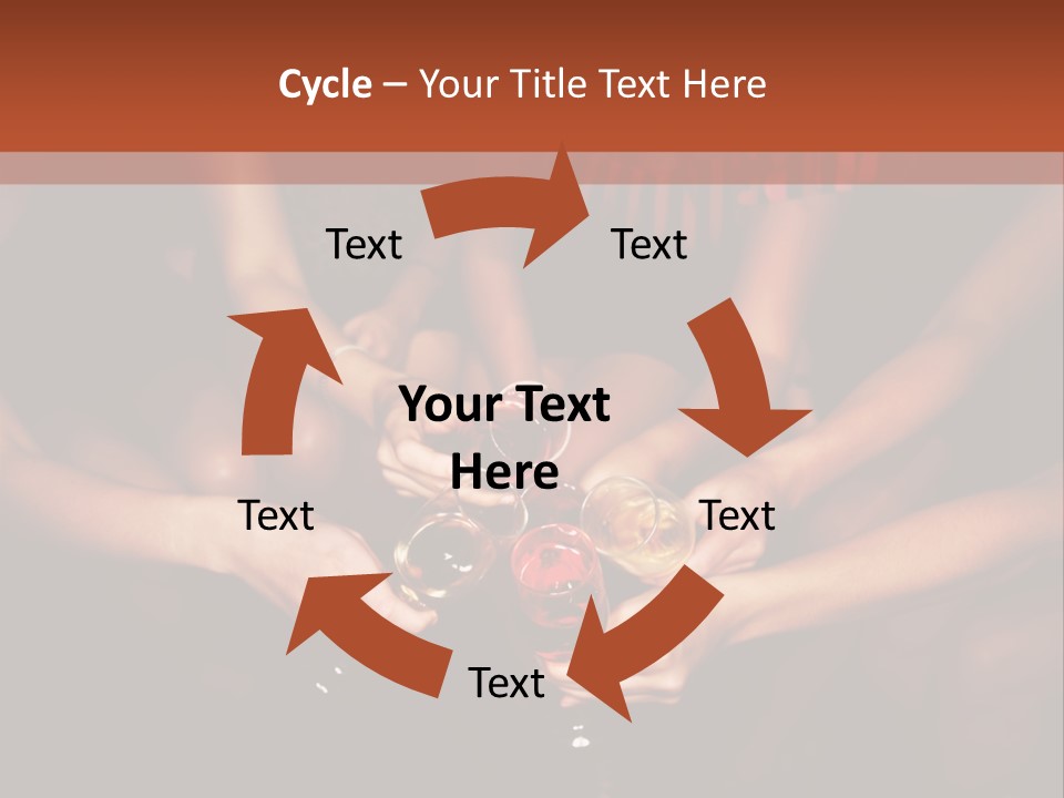 A Group Of People Holding Wine Glasses In Their Hands PowerPoint Template