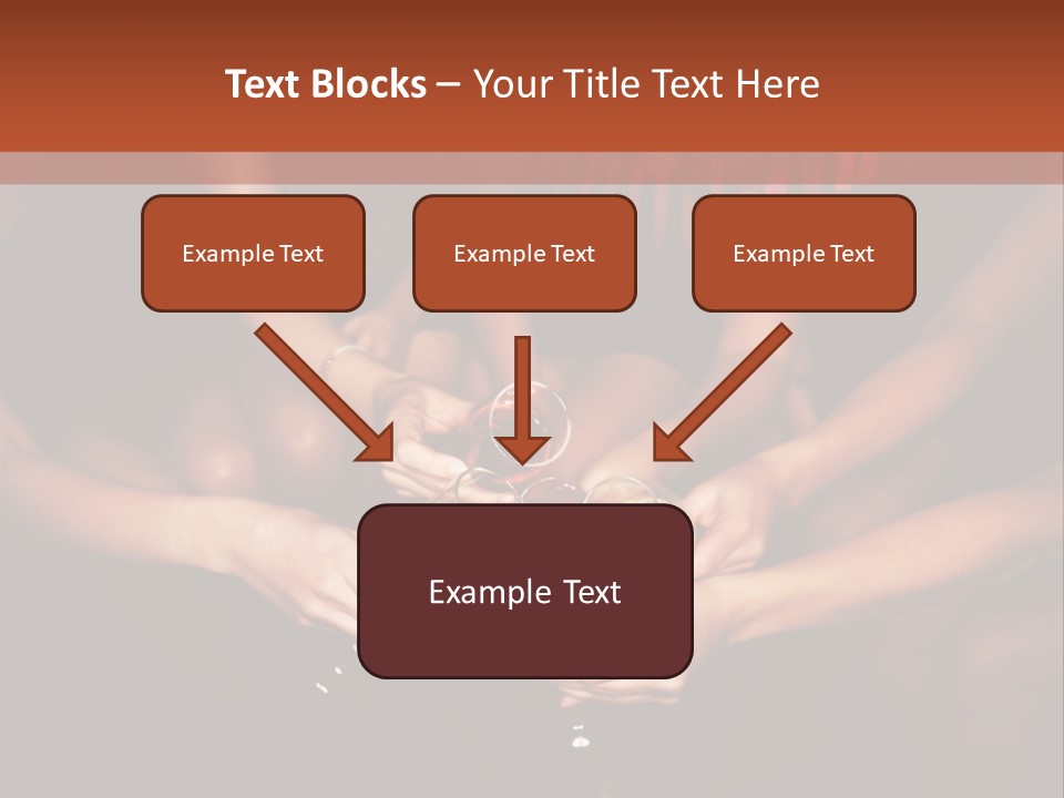 A Group Of People Holding Wine Glasses In Their Hands PowerPoint Template