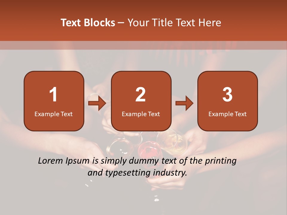 A Group Of People Holding Wine Glasses In Their Hands PowerPoint Template