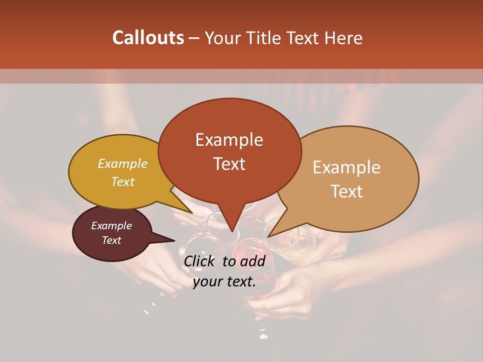 A Group Of People Holding Wine Glasses In Their Hands PowerPoint Template