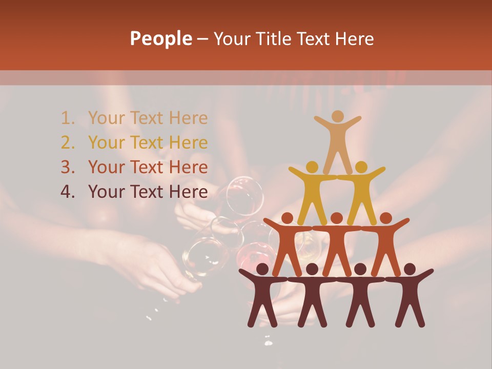 A Group Of People Holding Wine Glasses In Their Hands PowerPoint Template