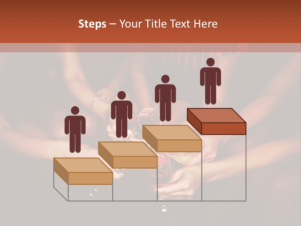 A Group Of People Holding Wine Glasses In Their Hands PowerPoint Template