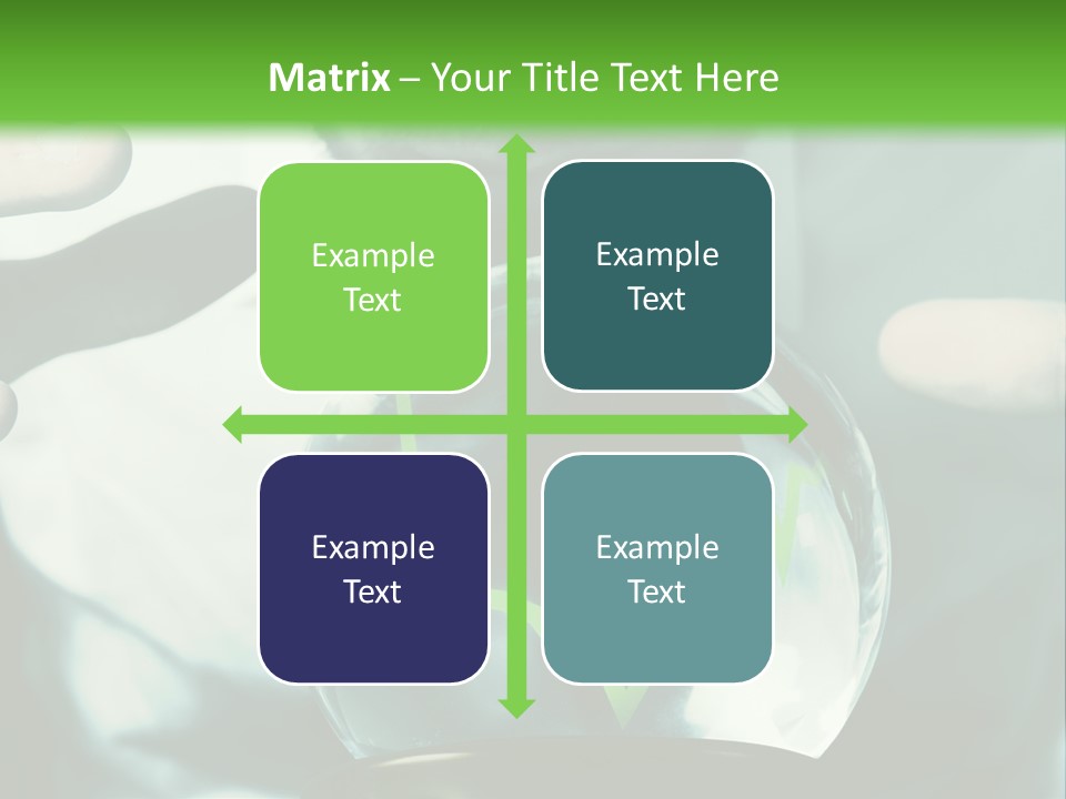 A Man Holding A Glass Ball In His Hands PowerPoint Template