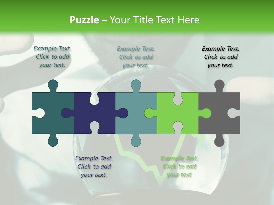 A Man Holding A Glass Ball In His Hands PowerPoint Template