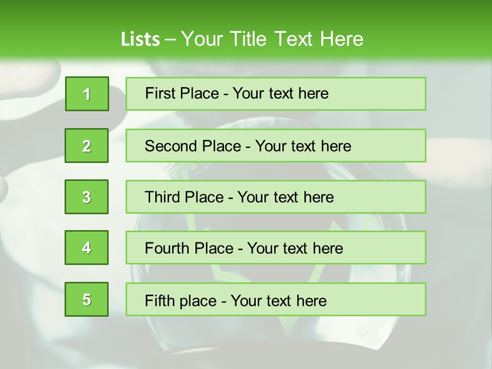 A Man Holding A Glass Ball In His Hands PowerPoint Template