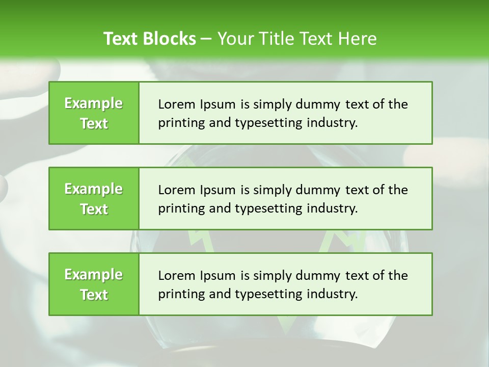 A Man Holding A Glass Ball In His Hands PowerPoint Template