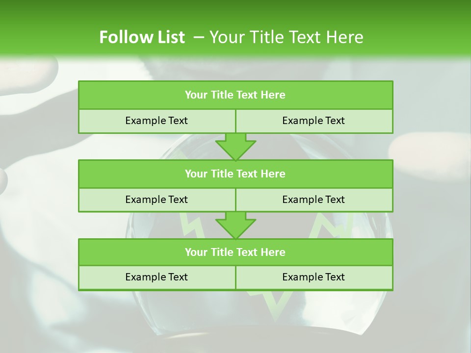 A Man Holding A Glass Ball In His Hands PowerPoint Template