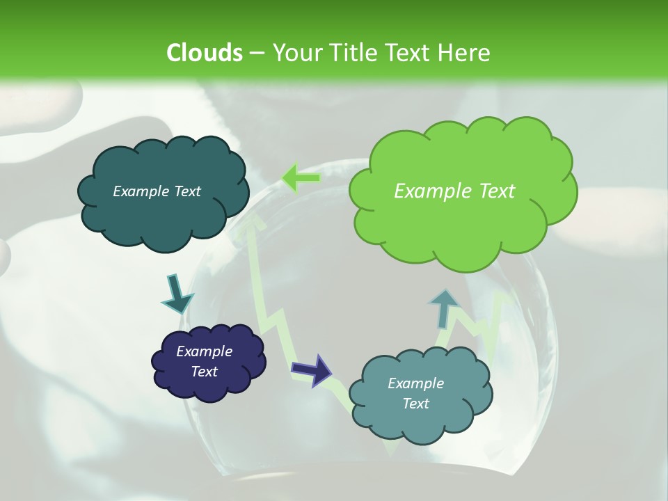 A Man Holding A Glass Ball In His Hands PowerPoint Template
