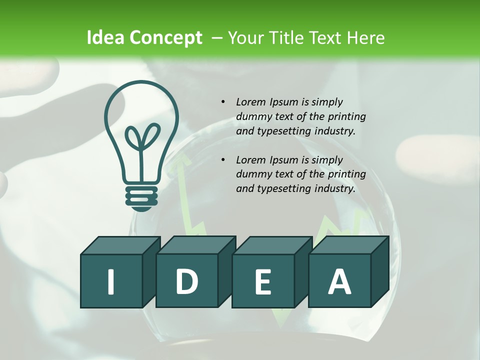 A Man Holding A Glass Ball In His Hands PowerPoint Template