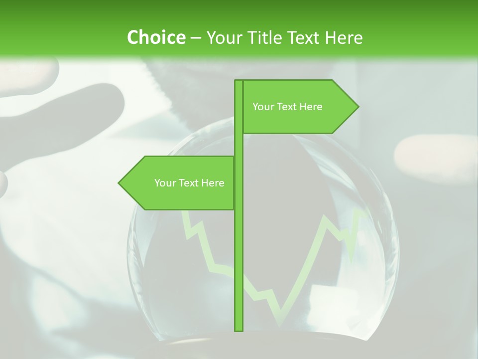 A Man Holding A Glass Ball In His Hands PowerPoint Template