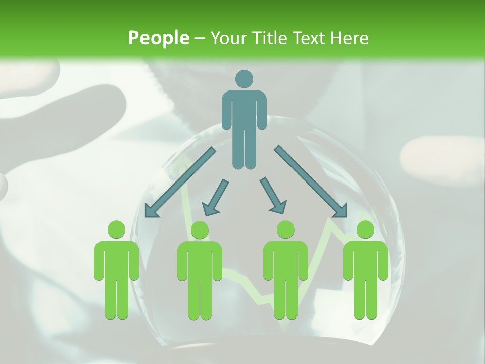 A Man Holding A Glass Ball In His Hands PowerPoint Template