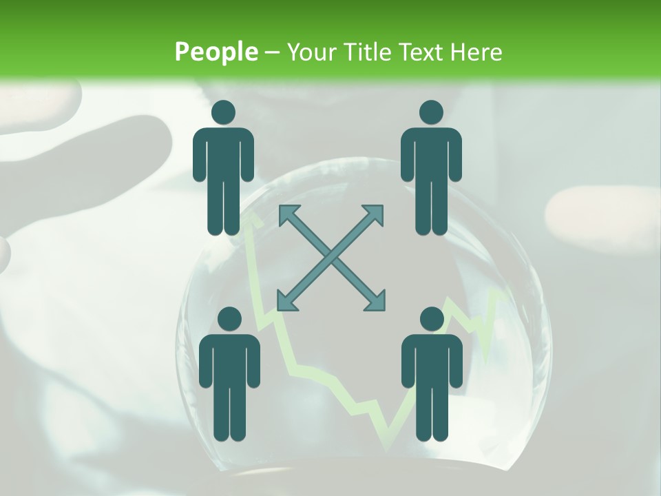 A Man Holding A Glass Ball In His Hands PowerPoint Template