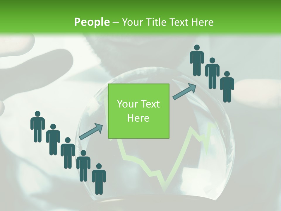 A Man Holding A Glass Ball In His Hands PowerPoint Template