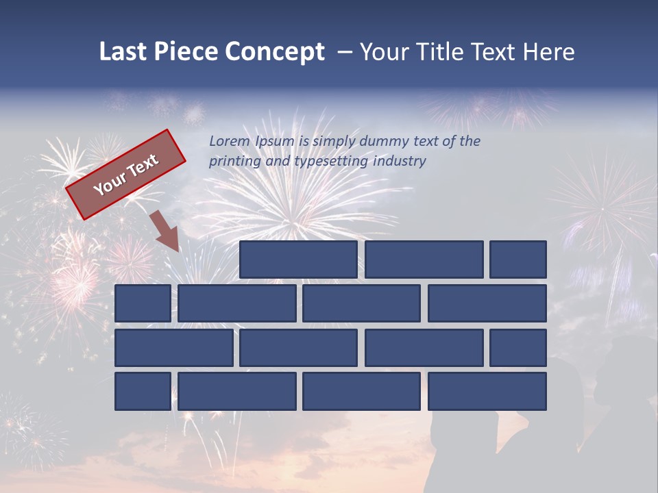 A Group Of People Watching Fireworks In The Sky PowerPoint Template