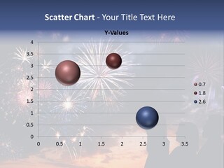A Group Of People Watching Fireworks In The Sky PowerPoint Template