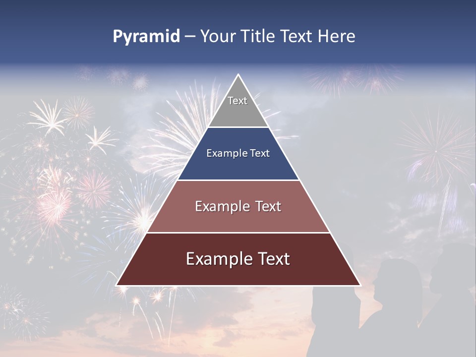 A Group Of People Watching Fireworks In The Sky PowerPoint Template