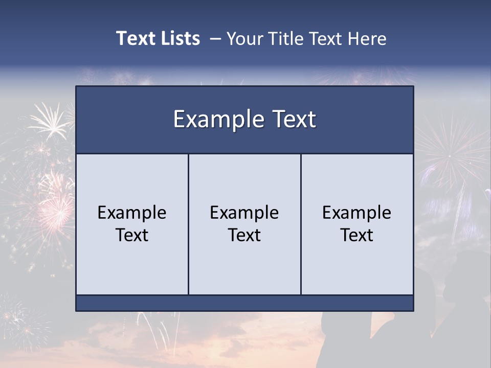 A Group Of People Watching Fireworks In The Sky PowerPoint Template