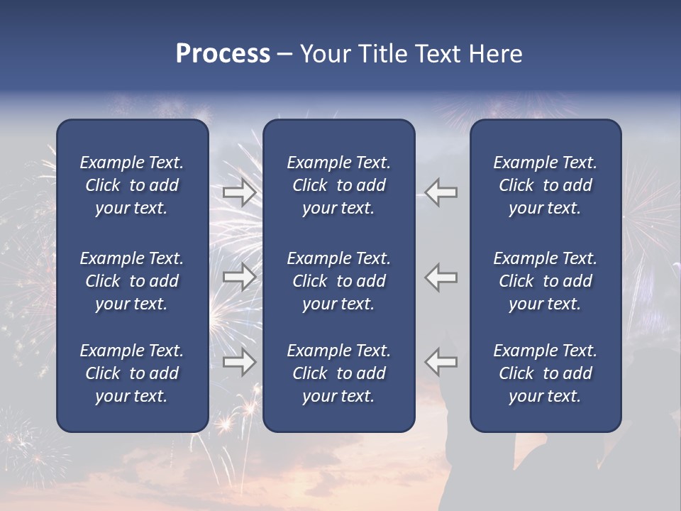 A Group Of People Watching Fireworks In The Sky PowerPoint Template