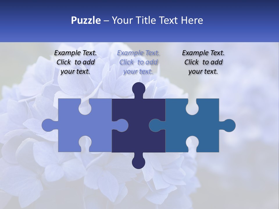 A Bunch Of Blue Flowers With A Name Of Presentation PowerPoint Template