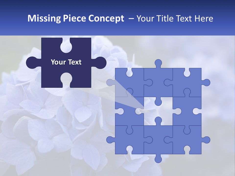 A Bunch Of Blue Flowers With A Name Of Presentation PowerPoint Template