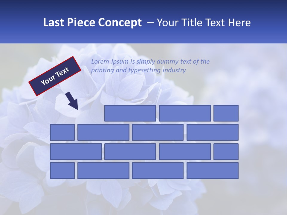 A Bunch Of Blue Flowers With A Name Of Presentation PowerPoint Template