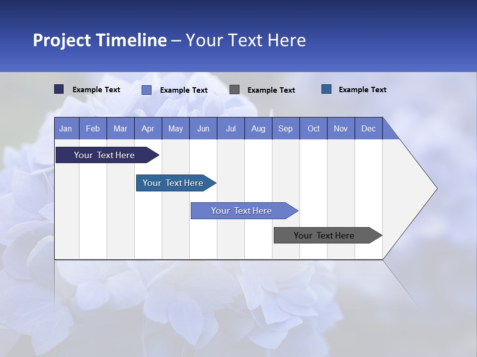 A Bunch Of Blue Flowers With A Name Of Presentation PowerPoint Template