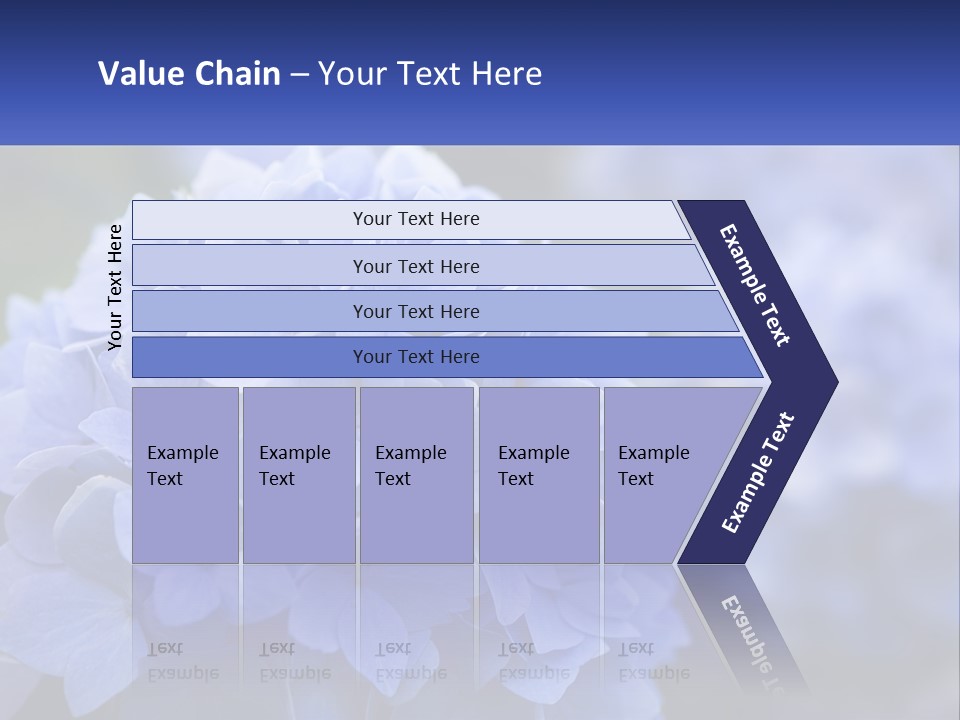 A Bunch Of Blue Flowers With A Name Of Presentation PowerPoint Template