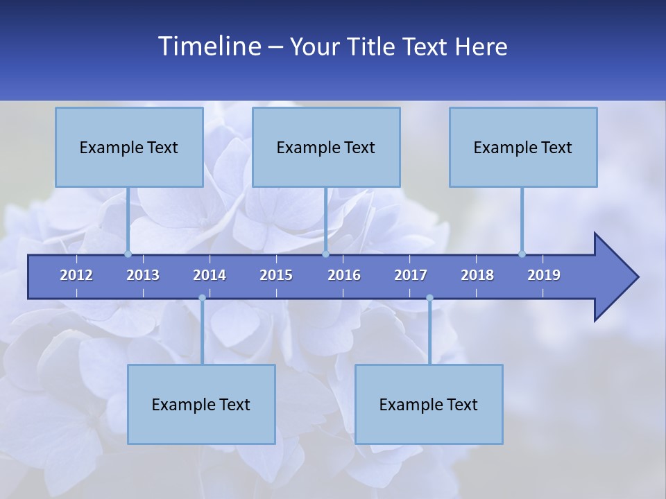 A Bunch Of Blue Flowers With A Name Of Presentation PowerPoint Template