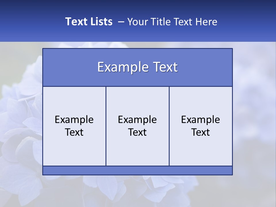 A Bunch Of Blue Flowers With A Name Of Presentation PowerPoint Template